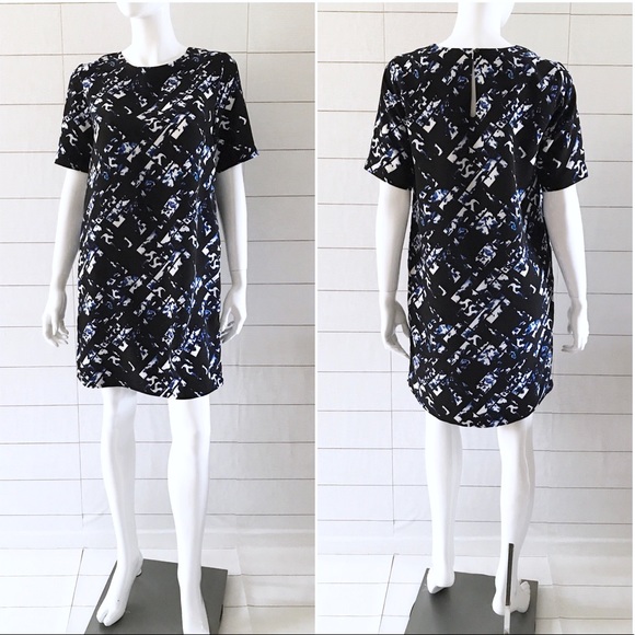 Mossimo Supply Co. Dresses & Skirts - Black Blue Graphic Print Shift Dress